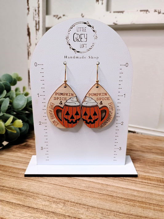 Pumpkin Spice Dangle Earrings