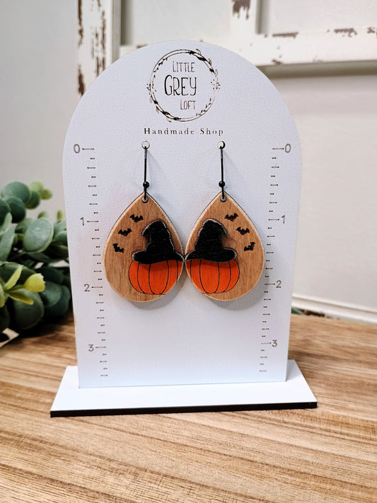 Spooky Pumpkin Dangle Earrings
