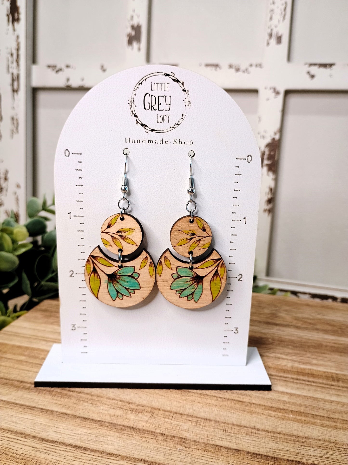 Handpainted Floral Earrings