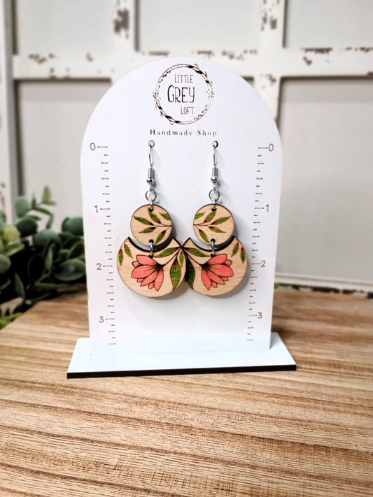 Handpainted Floral Earrings