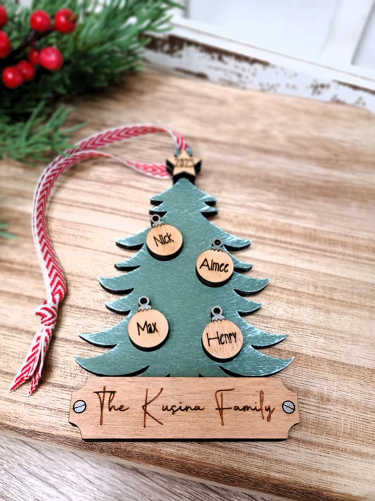 Family Christmas Tree Ornament