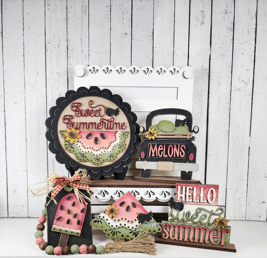 Vintage Watermelon Tiered Tray DIY Kit