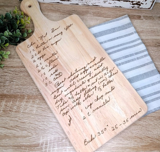 Engraved Recipe Cutting Board