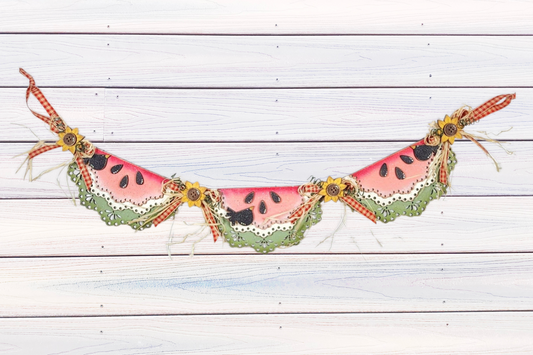 Vintage Watermelon Slice Banner DIY Kit