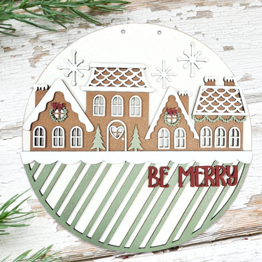 Victorian Gingerbread Christmas Door Hanger DIY Kit