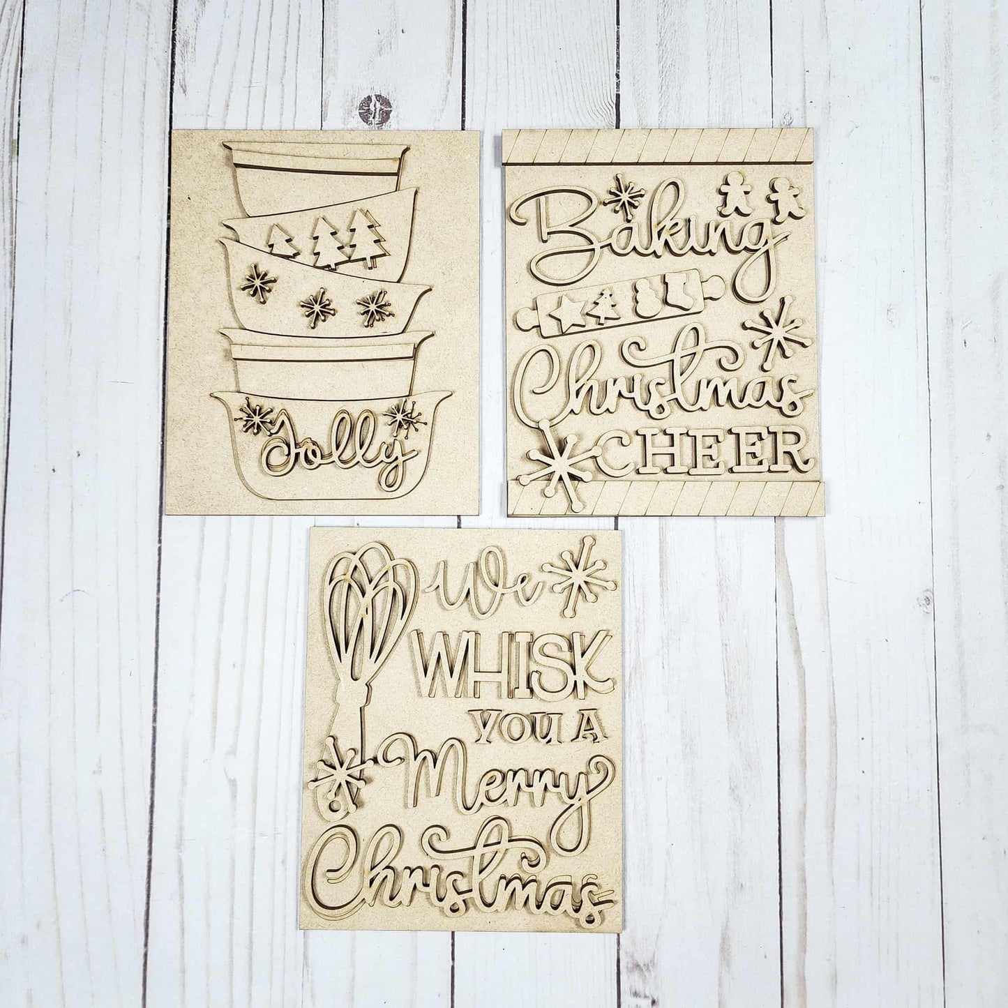 Christmas Baking Interchangeable Sign Insert DIY Kit