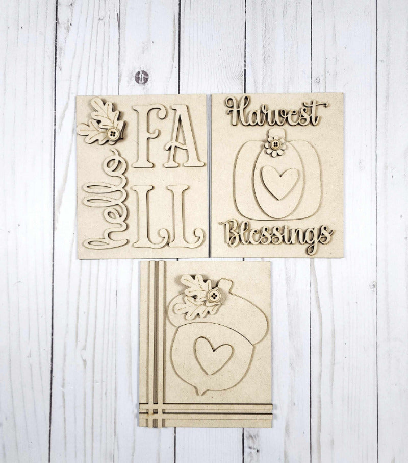 Fall Harvest Interchangeable Sign Insert DIY Kit
