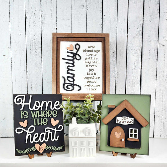 Family Home Interchangeable Sign DIY Kit
