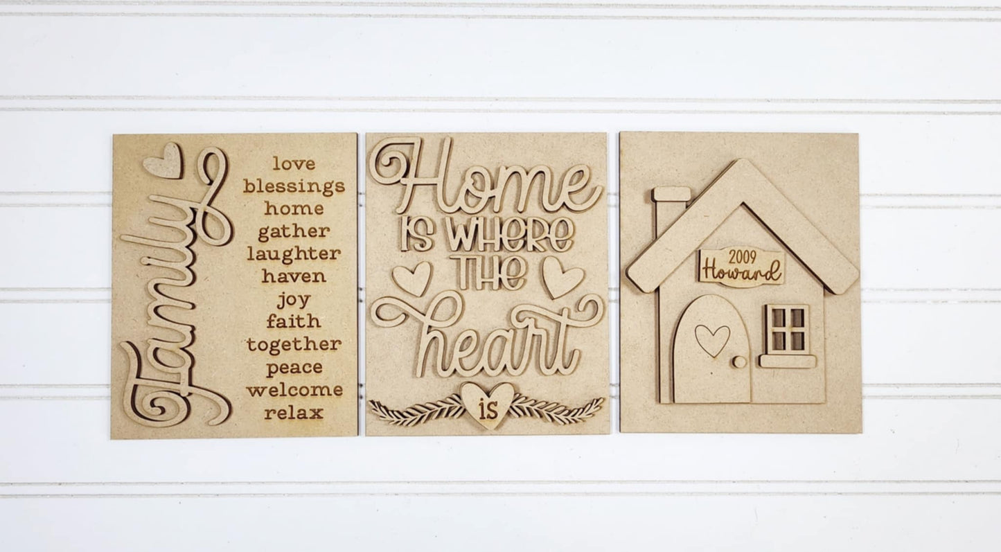 Family Home Interchangeable Sign DIY Kit